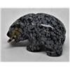 Image 2 : Chinese Carved Snowflake Obsidian Bear Fetish