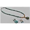 Image 5 : Morenci Turquoise Necklace & 2 Pairs of Earrings