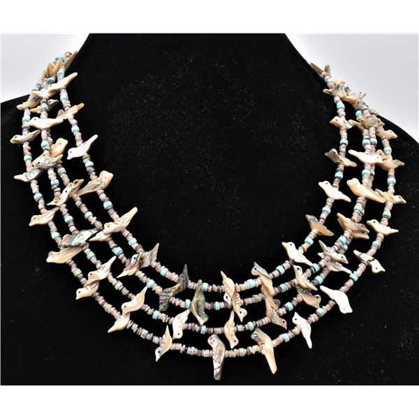 4 Strand Bird Fetish Necklace
