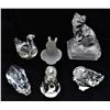 Image 1 : 6 Crystal Glass Animal Figurines