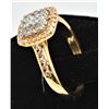 Image 1 : Gold Tone and Diamond Chip Ring, Size 8