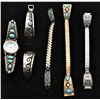 Image 2 : 5 Native American Sterling Watch Bands