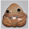 Image 3 : Zuni Dolomite Frog Fetish by Georgette Quam