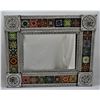 Image 2 : Mexican Pierced Tin and Tile Mirror