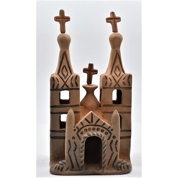 Mexican Terra Cotta Pottery Mission Church