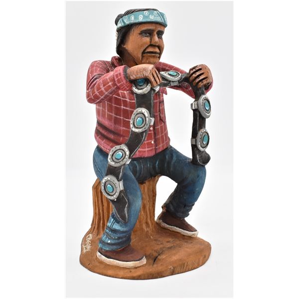 Navajo Folk Art Wood Carving by C. Begay