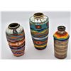 3 Sioux Beaded Metal Vases by Kills Thunder