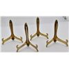 4 Solid Brass Plate Stands
