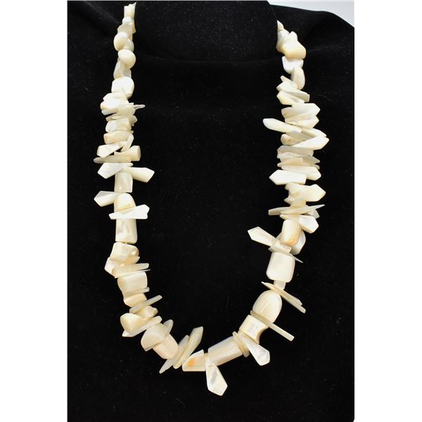 Navajo Sterling and Mother of Pearl Necklace