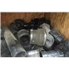 Image 2 : 2 Bins of Black PVC Fittings 3'' - 4 1/2'' Diameter 