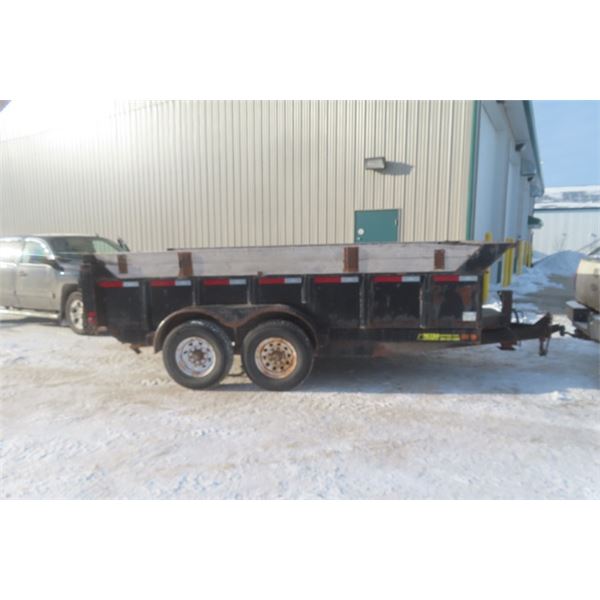 2013 Canada Trailer MFG Electric/Hydraulic Tilt Gravel Tandem 7000LBS x 2 Bumper Hitch Trailer 14' L