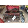 Image 1 : Metal Tool Box Full of Chisels, Pipe Wrenches, Sockets, Odds and Ends Screwdrivers 