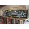 Image 2 : Metal Tool Box Full of Chisels, Pipe Wrenches, Sockets, Odds and Ends Screwdrivers 