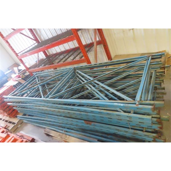 Disassembled Pallet Racking 16 Uppers 9' High with 5 Pallets of 2 ...