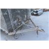 Image 2 : HM Bumper Hitch Flat Deck Trailer 12' with Stakes and Removable Plywood Sides, Tandem 