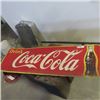 Image 1 : 1940s Metal Embossed Coca Cola Sign 17'' x 57'' 