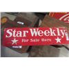 Image 1 : Porcelain Star Weekly Vintage Sign 8'' x 27 1/2'' 