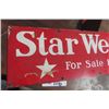 Image 2 : Porcelain Star Weekly Vintage Sign 8'' x 27 1/2'' 