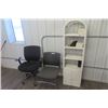 Image 1 : Swivel Office Chair, Wicker Shelf 61''x17''x11'', Waiting Room Chair 