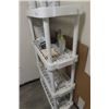 Image 2 : 4 Tier White Poly Shelf 54'' x 32'' x 14'' 