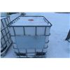 Image 3 : 250 Gallon Poly Tub with Metal Cage 47'' x 45'' x 40'' 