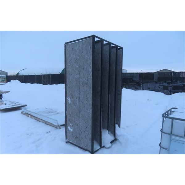 Angle Iron, OSB Pipe/Material, Storage Rack 76''x48''x36''