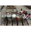 Image 1 : Pallet of Assorted Paint, PVC Cement, Oils, Other