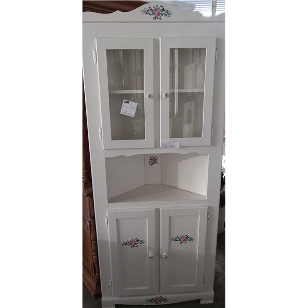 White China Cabinet Vintage