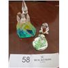 Image 2 : Crystal Figurines - Castle, Bear, Rabbit