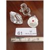 Image 2 : Clear Cut Crystal Figurines (Snowman, Clock, Assort)
