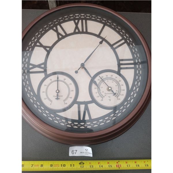 Thermometer & Barometer Clock