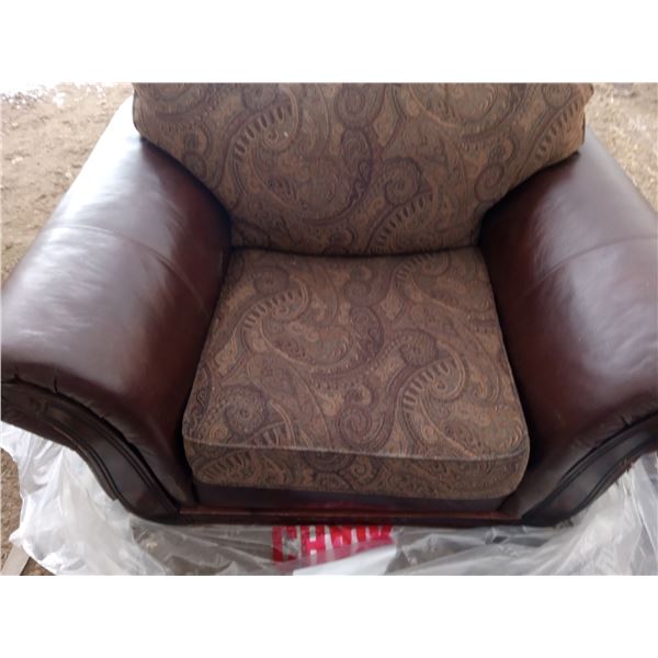 Chair (Leather & Embroidered Fabric Design)