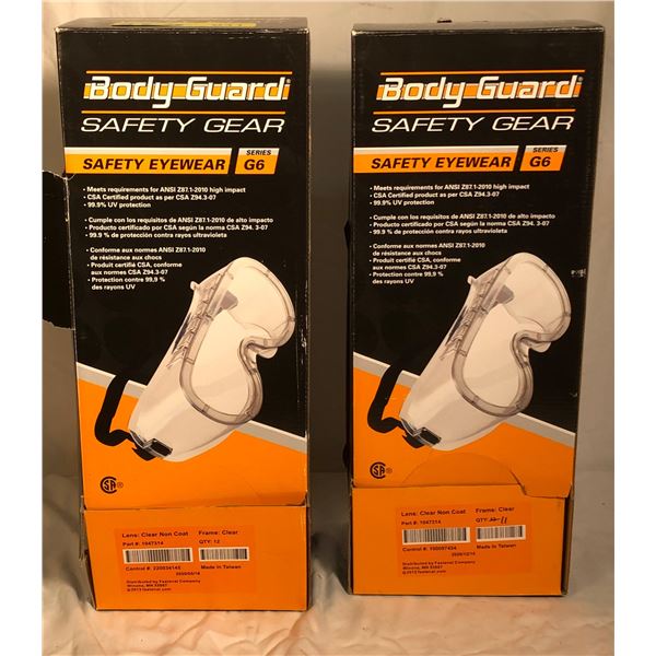 2 Boxes of G6 safety eye ware, 24pcs.