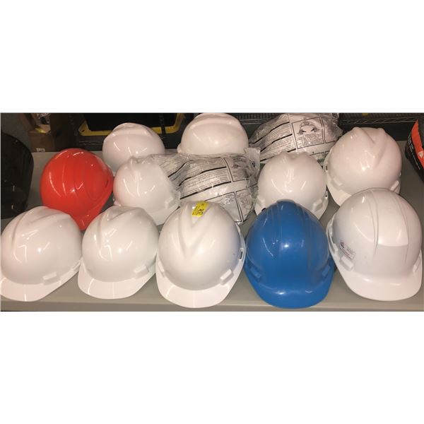 13 Assorted hard helmet hats