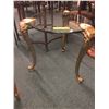 Image 2 : Heavy brass and glass End table 24in diameter