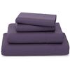 Image 2 : Original Collection 4 Pce Bed Sheet Set King (Purple)