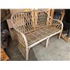 Image 1 : Rattan love seat, 52" wide, no cushions