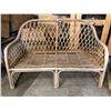 Image 2 : Rattan love seat, 52" wide, no cushions