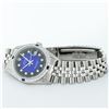 Image 4 : Rolex Mens Stainless Steel Blue Vignette Diamond & Sapphire Datejust Wristwatch