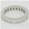 Image 6 : Platinum 1.45 ctw Channel Set Princess and Baguette Diamond Eternity Band Ring