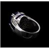 Image 3 : 12.45 ctw Sapphire and Diamond Ring - 14KT White Gold