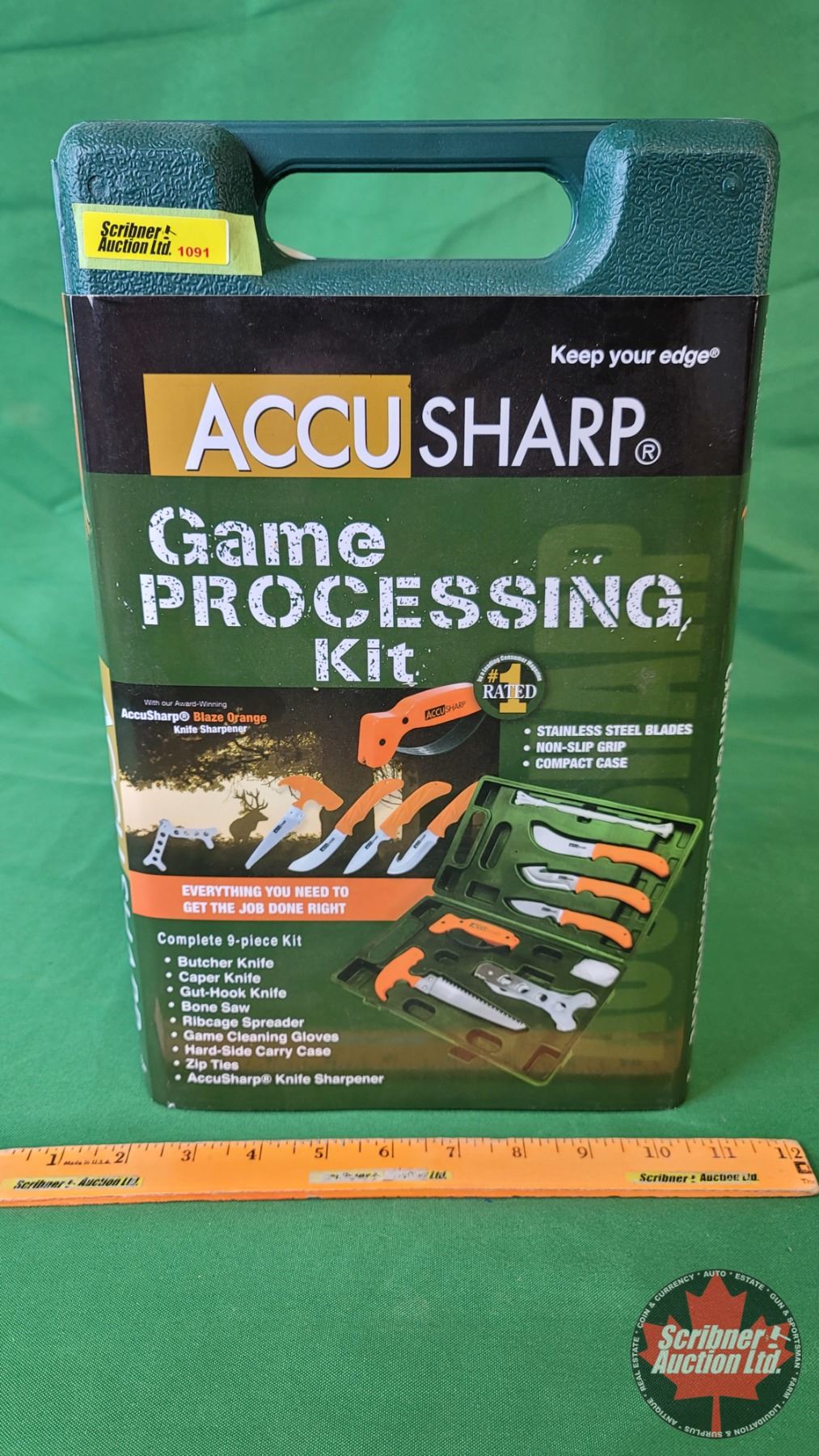 New Surplus ACCUSHARP Game Processing Kit (incl. Butcher Knife & Bone