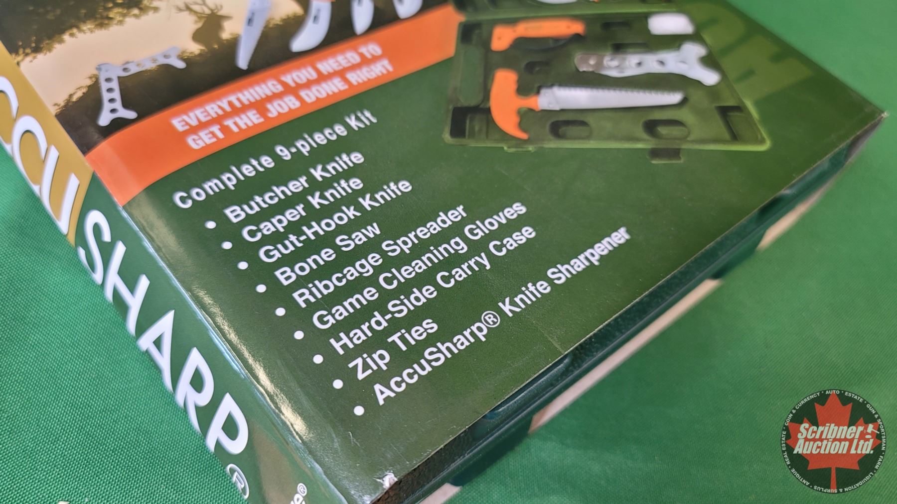 New Surplus ACCUSHARP Game Processing Kit (incl. Butcher Knife & Bone