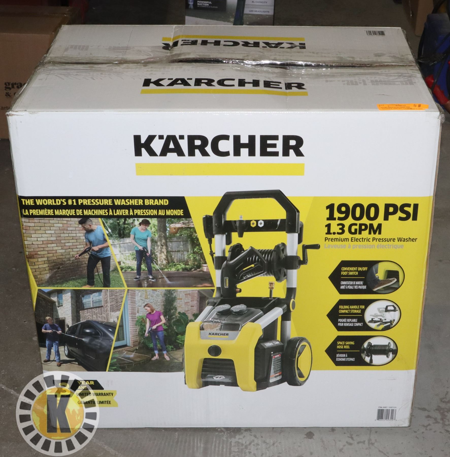 KARCHER ELECTRIC PRESSURE WASHER 1900 PSI 1.3 GPM