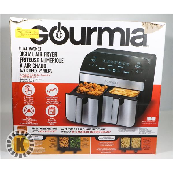 GOURMIA DUAL BASKET DIGITAL AIR FRYER