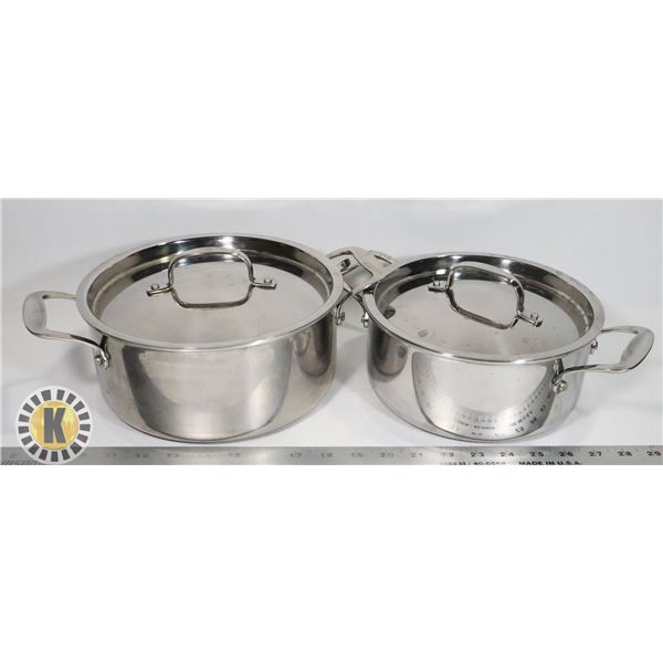 MONCHATEAU LUXURY COLLECTION 2 COVERED SAUCE POTS