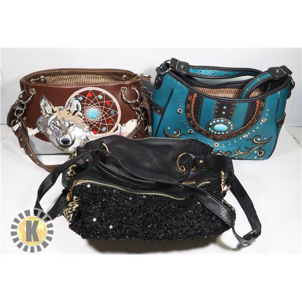 3 WOMEN'S PURSES