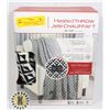 Image 1 : BROOKSTONE BLACK AND WHITE PATTERN HEATED THROW