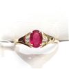 Image 1 : 10K YELLOW GOLD NATURAL RUBY(1.05CT) DIAMOND