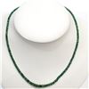 Image 1 : 10K WHITE GOLD NATURAL EMERALD(37CT) NECKLACE